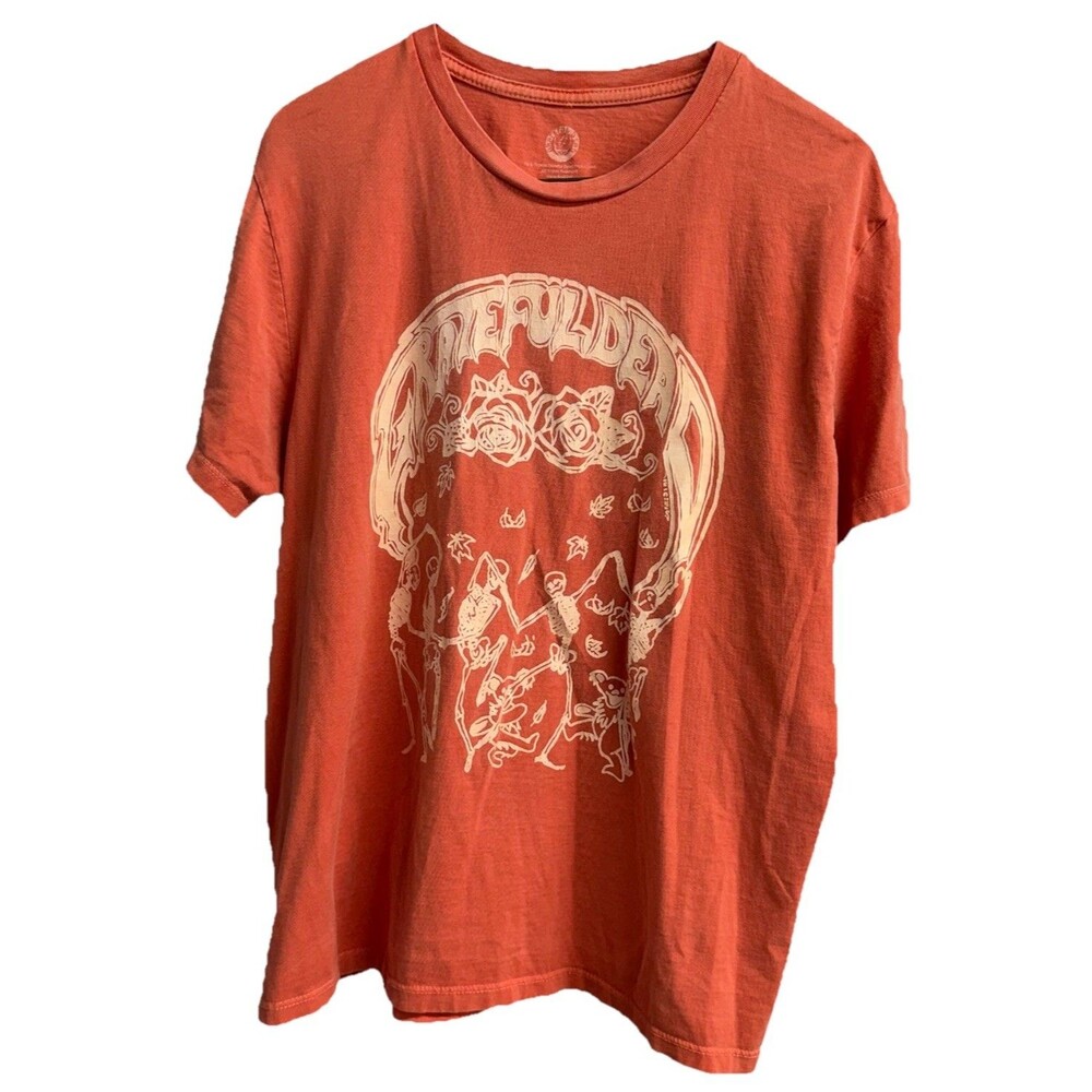 2024 Grateful Dead M/L Coral Dancing Skeleton & Rose Design - Picture 1 of 4
